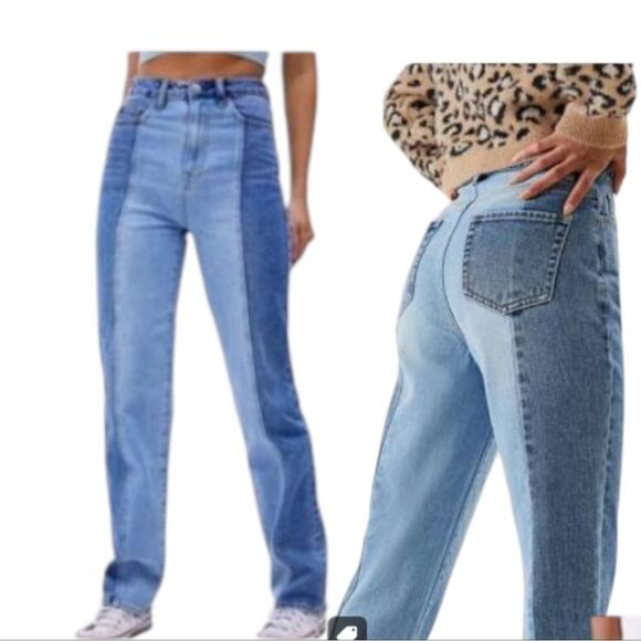 PacSun two tone denim 90's boyfriend jeans - Picture 1 of 8